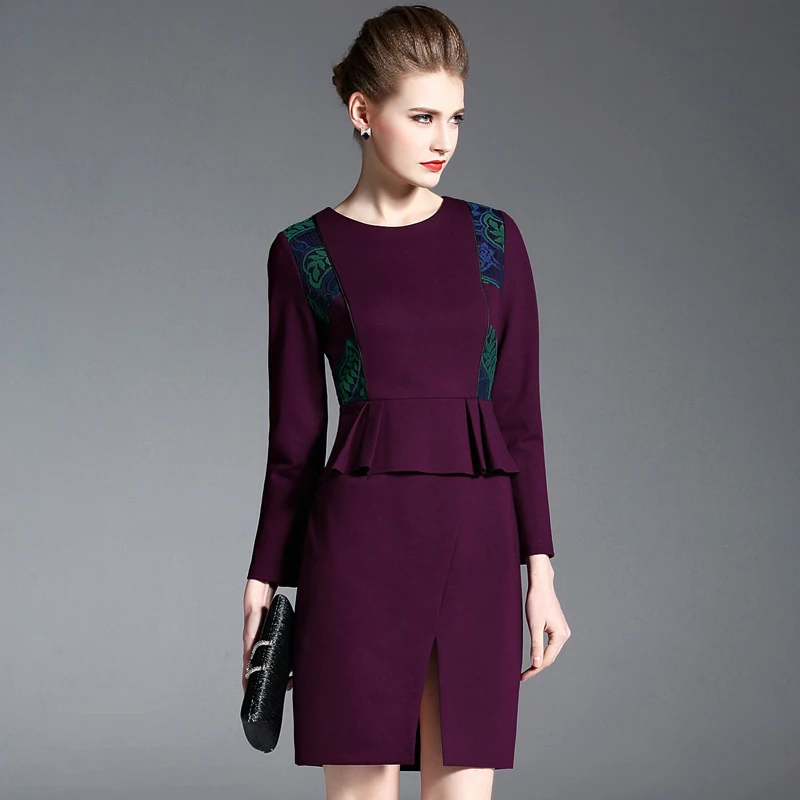 Knitted dress весенние и осенние модели 2017 новая мода высокого класса элегантный