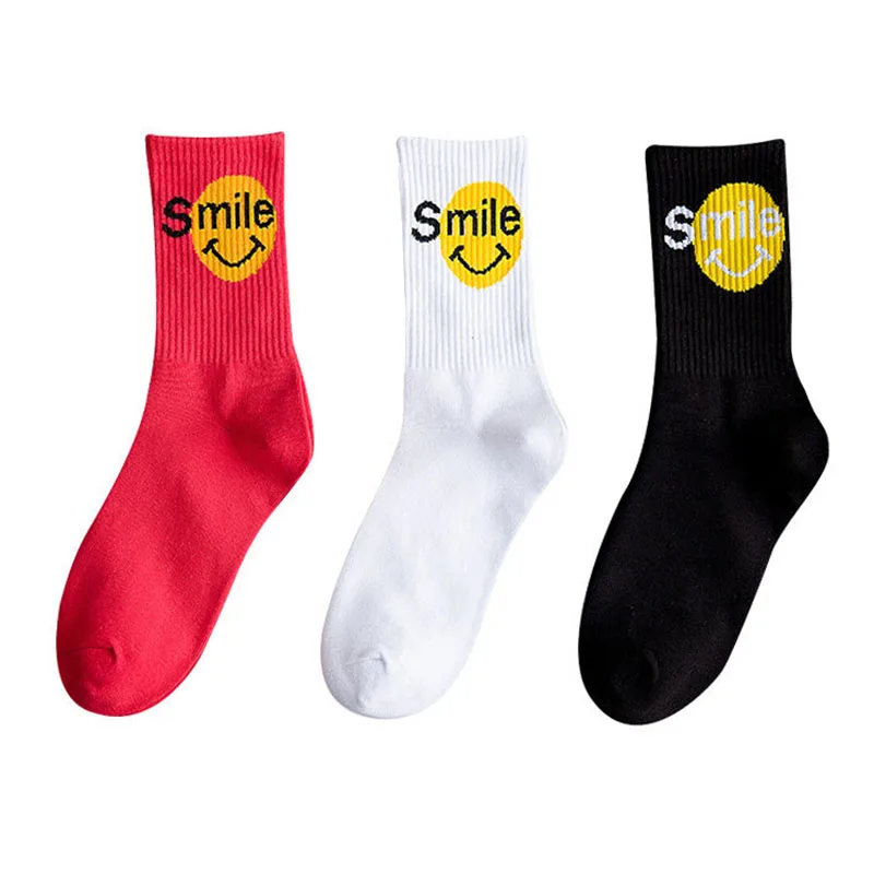 

6pairs Unisex Socks Sock Men Cool Skateborad Short Socks Art Women Men Fashion Cotton Socks Hipster Smile Face Ankle Socks Meias