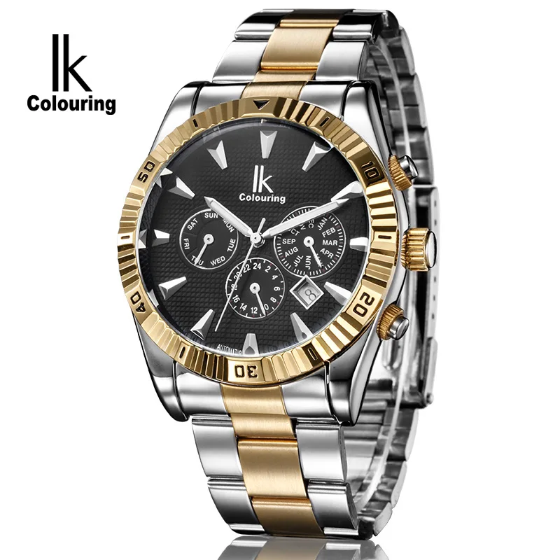 Luxury Watch Men Gold Automatic Mechanical Watches IK colouring Brand Business Wristwatch Male Clock Relogio Masculino | Наручные часы