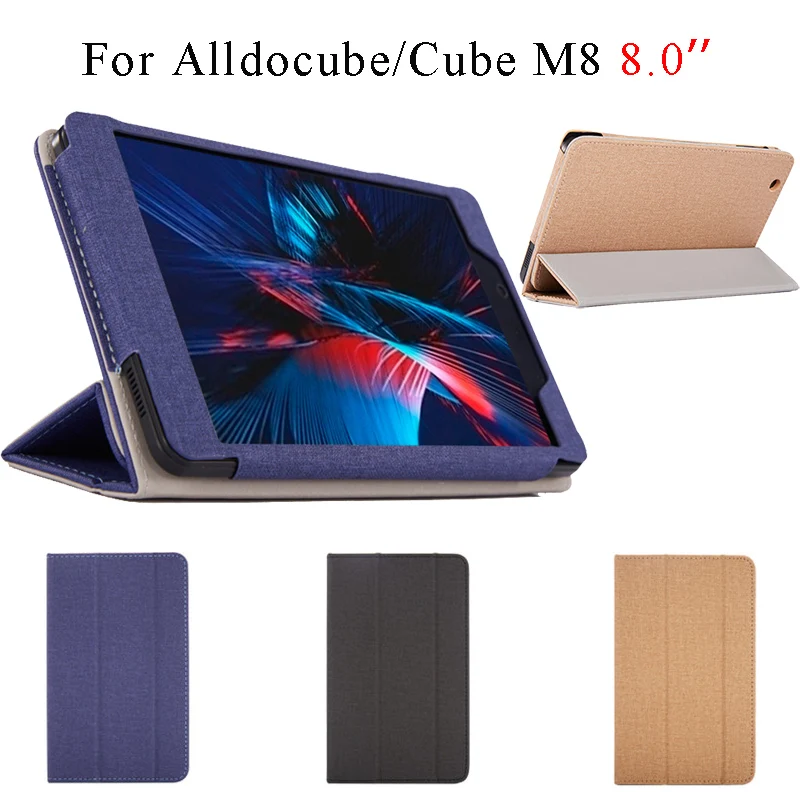 Чехол для Alldocube M8 8 дюймов Роскошный PU кожаный складной чехол подставка Coque Cube 0