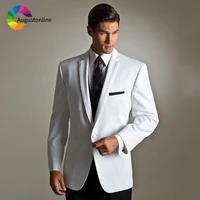 evening party white men suits for wedding bridegroom groom tuxedo slim fit casual best man blazer traje hombre jacketpantsvest