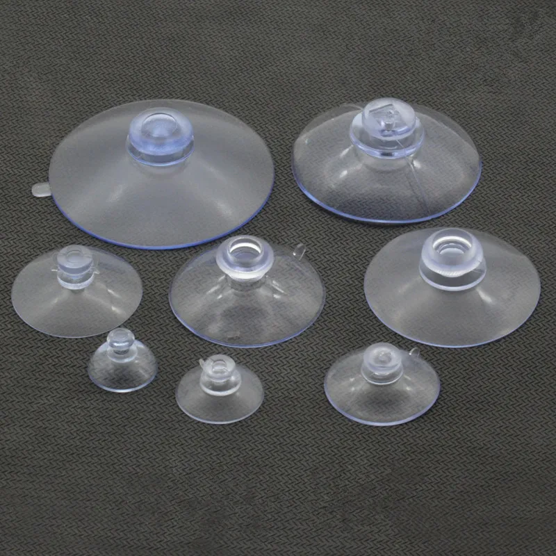 20-60mm Clear Sucker Suction Cups Mushroom Head Strong Vacuum Suckers Hooks Hanger For window decoration wedding Car glass