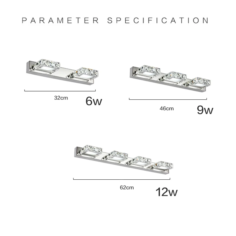 6 Вт 9 водостойкие Светодиодные Бра для ванной комнаты настенные светильники