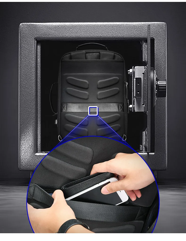 BOPAI мужской рюкзак с увеличенной USB внешней зарядкой, рюкзак для ноутбука, 15,6 дюймов, большой объем, Противоугонный рюкзак для путешествий для подростка