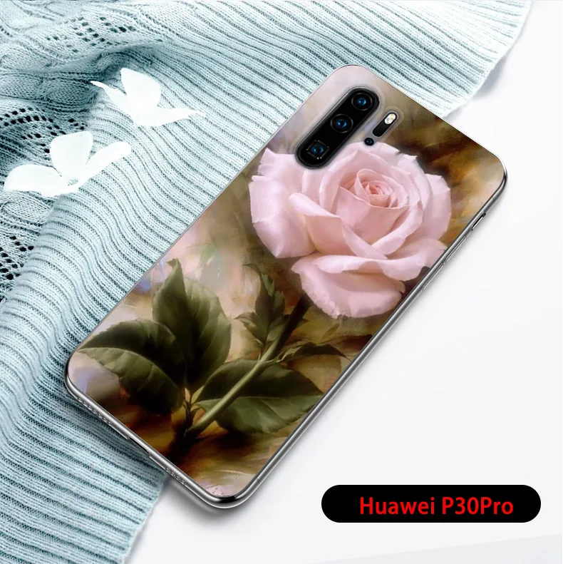Крышка huawei P30 Pro Чехол популярными печатными головками Прозрачная мягкая Задняя