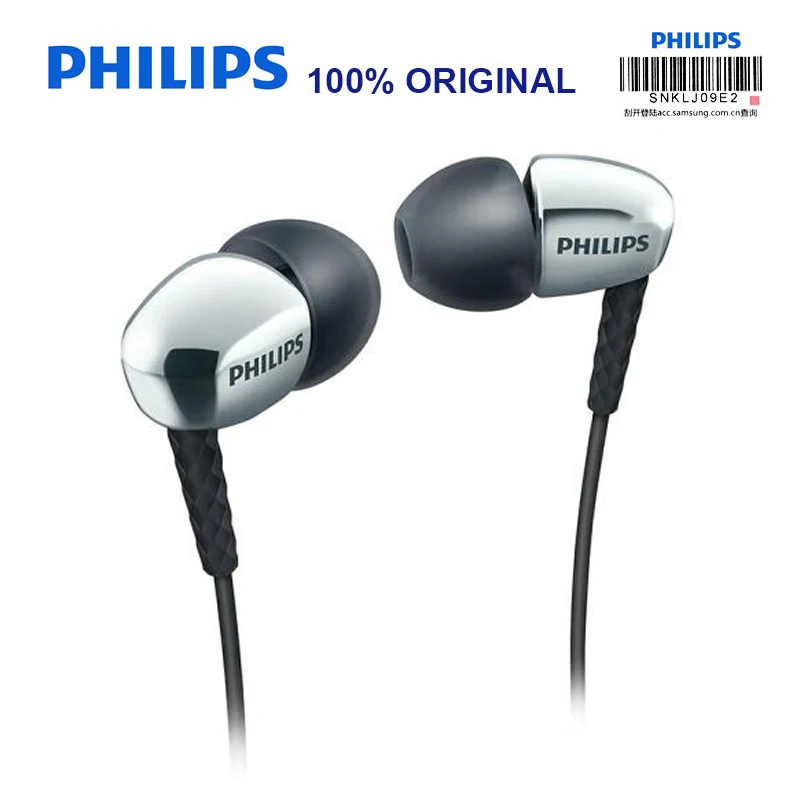Наушники вкладыши Philips SHE3900 wiht овальные наушники 3 5 мм супер бас Поддержка