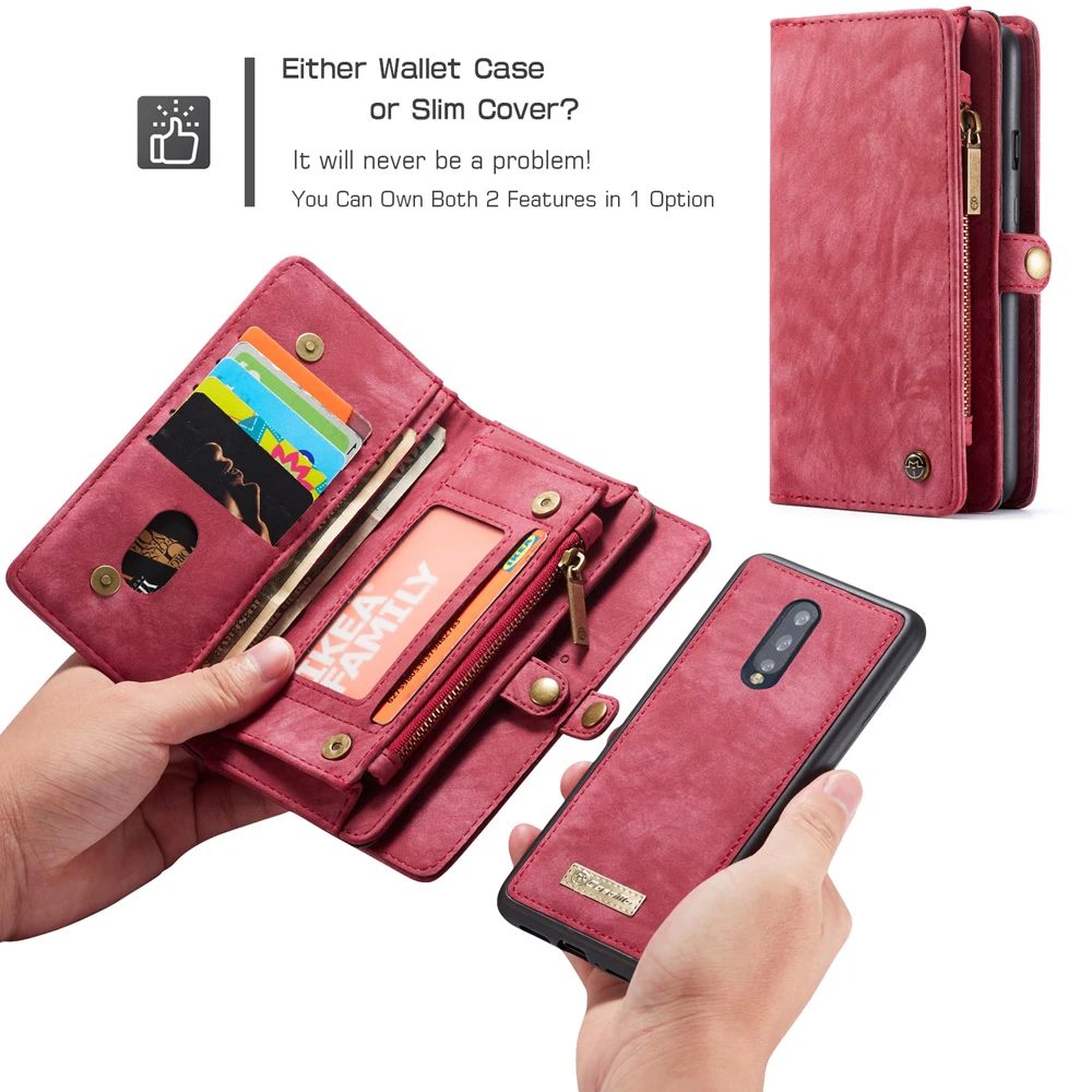 Роскошный, с магнитной застежкой ТПУ задняя крышка Coque для One Plus 7 OnePlus 7 Pro 1+ 7 Pro Чехол из искусственной кожи на молнии чехол-бумажник для телефона с отделениями для карт Fundas