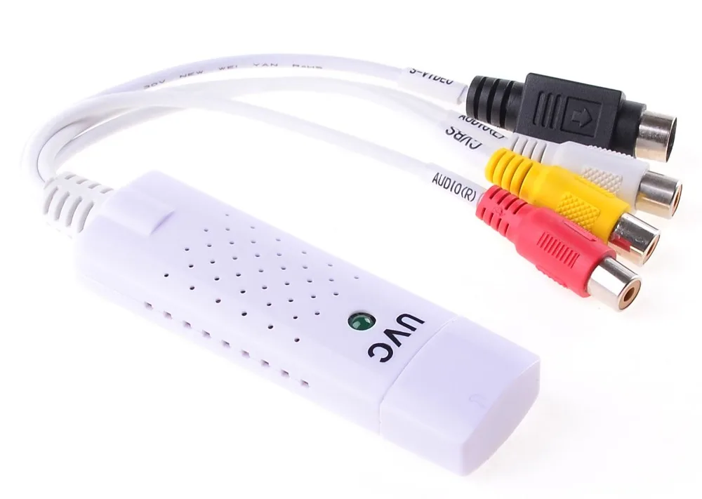 Белая карта захвата USB 2 0 видео адаптер с аудио высокого качества ТВ DVD VHS Аудио AV