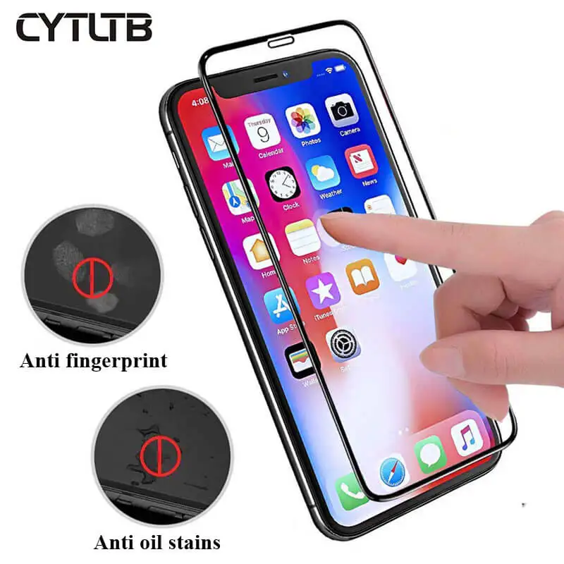 Для Iphone 7 Xr Xs Max X 8 6 защита экрана 9H полная стекло проклейка Защитная пленка для S Plus