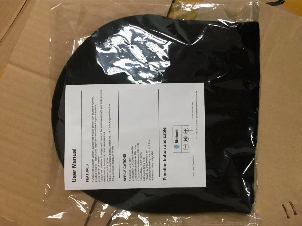 Шапка-бини 20 шт./лот беспроводные Bluetooth наушники смарт-наушники с микрофоном для