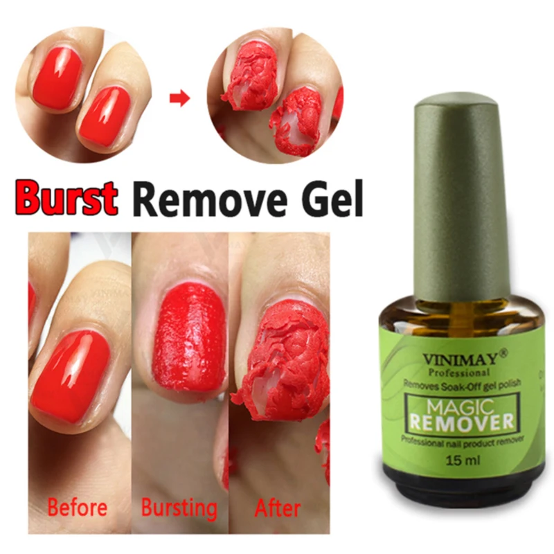 Burst Magic удалить УФ-гель для ногтей Magic Remover замочить от праймер для ногтей акриловый чистый обезжириватель для лака для ногтей Прямая поставка