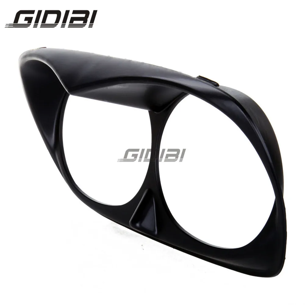

Black Dual Headlight Fairing Trim Bezel Scowl Cover For Road Glide 1998-2013 Front Headlight Cover