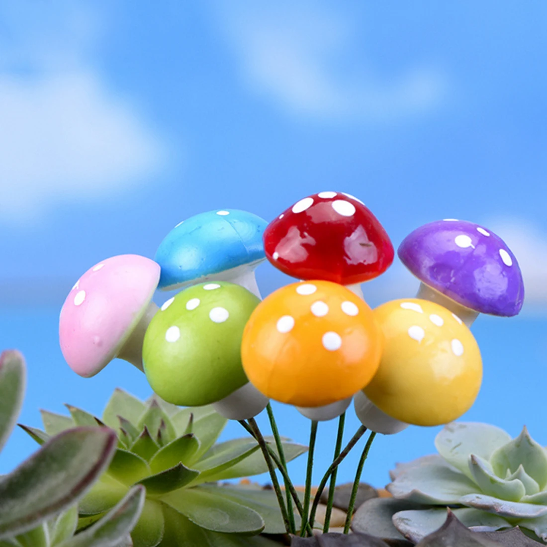 10 шт. мини красный гриб микро Фея садовый декор украшение бонсай DIY ремесло | Дом и