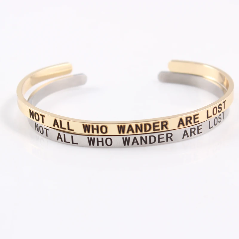2017 из нержавеющей стали Выгравированные слова не все кто бродят теряются
