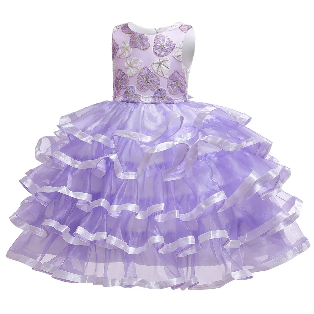 Новое кружевное платье принцессы высокого качества для маленьких девочек