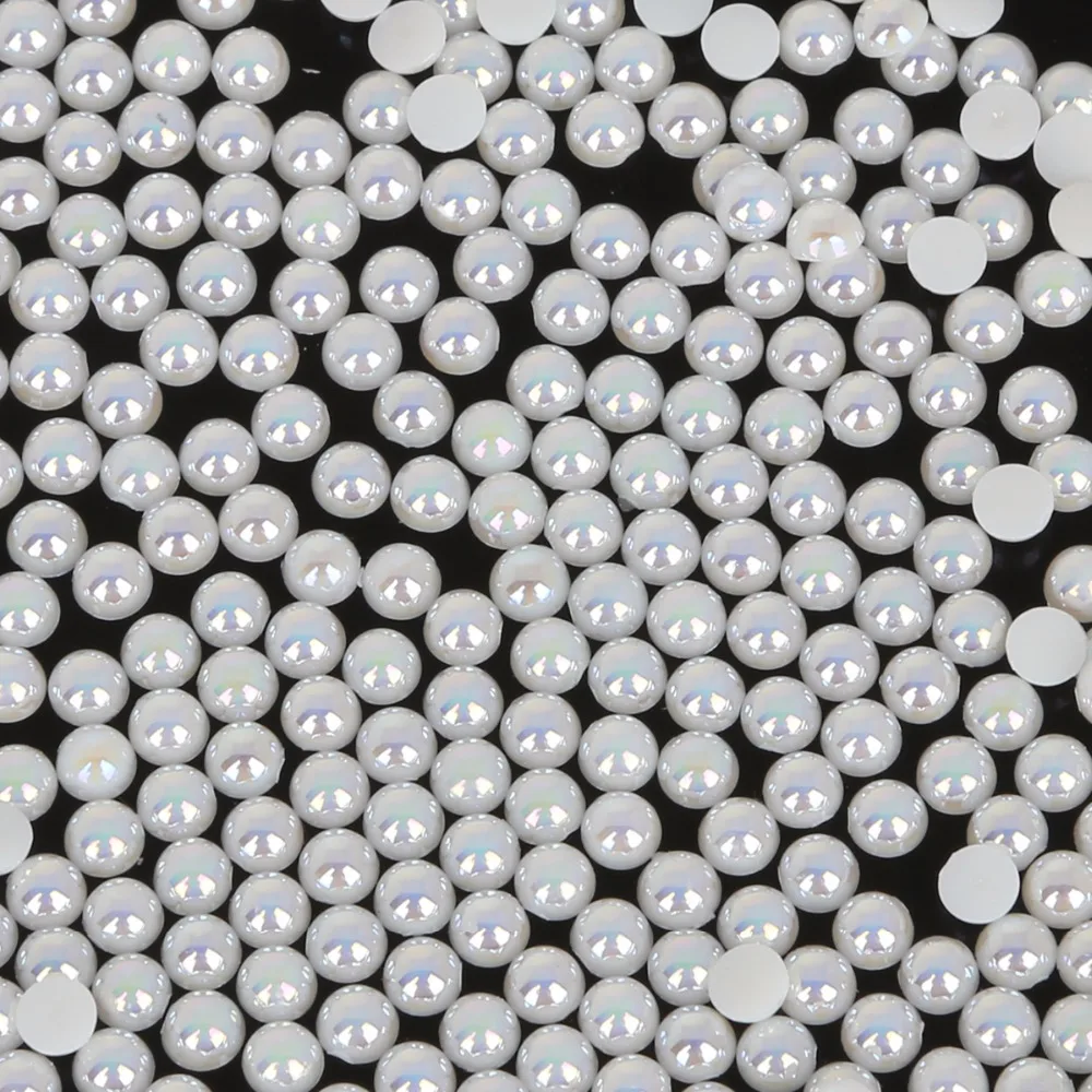 Имитация жемчуга цвета слоновой кости АБС полукруглая плоская спинка для