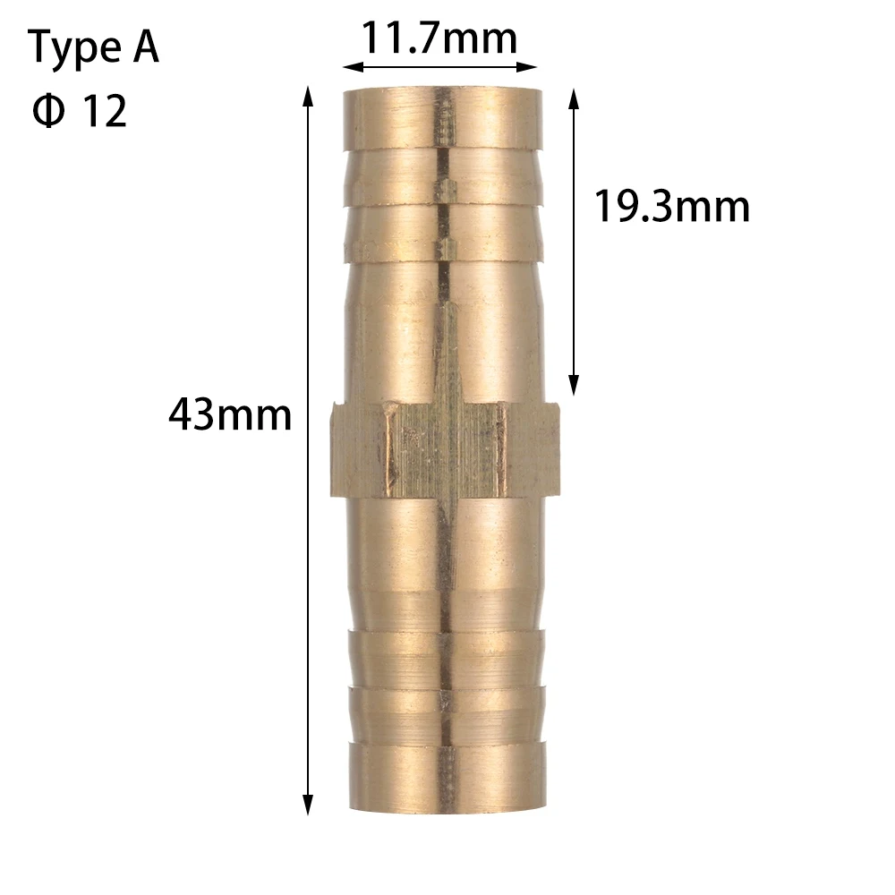 Type A 12mm Новое поступление для пожарного шланга хвост штуцера Union/локоть/Крест/футболка/Y/соединитель переборки 6/8/10/12 мм на выбор высокое качество - Название цвета: Type A 12mm