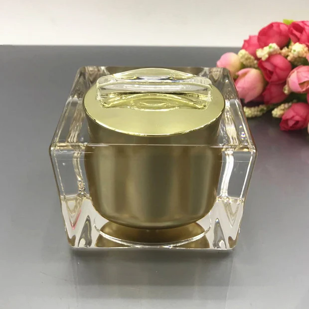 Высокая Класс Gold Cosmetics Sub акрил 30/50/100 мл лосьон насоса бутылки, классические 15/30/50 г Акриловые крем Jar 6 шт. 1 костюм