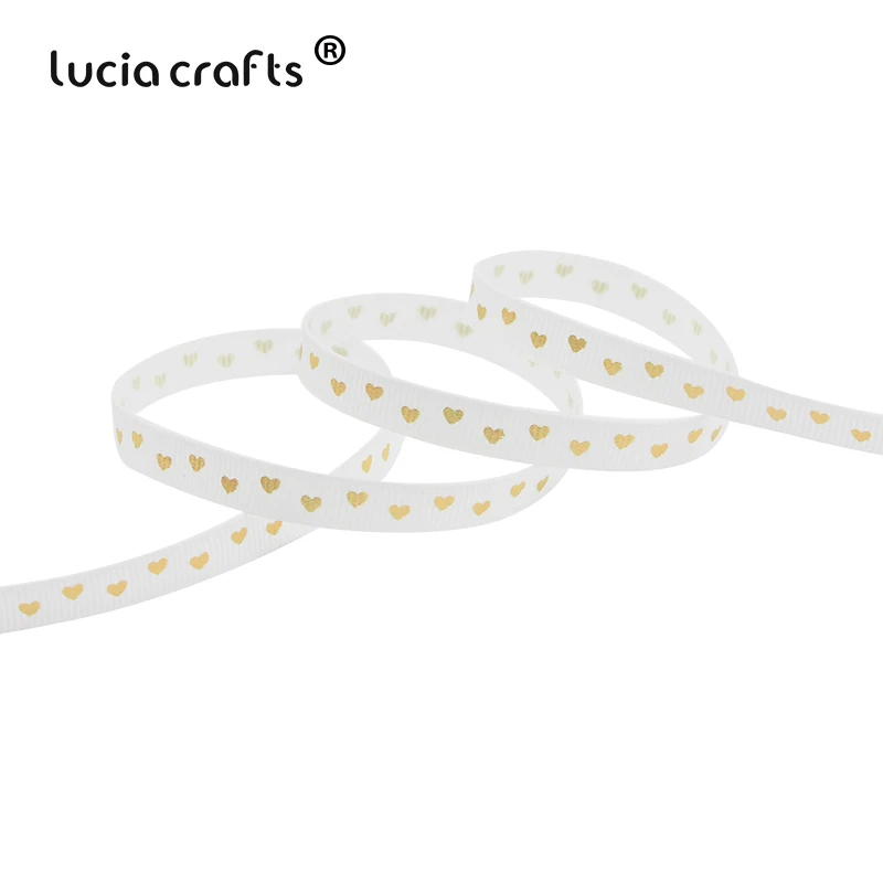 Lucia crafts 5 ярдов/8 метров 10 мм корсажная лента с принтом Сердце ленты вечерние упаковка для свадебного подарка Декор Материал поделки своими руками S0303