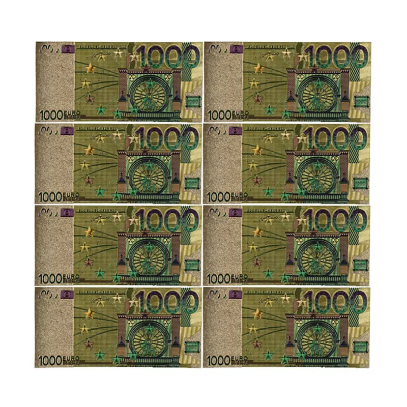 Цветные евро банкноты 10 шт./лот 200 из золотой фольги для коллекции и подарка