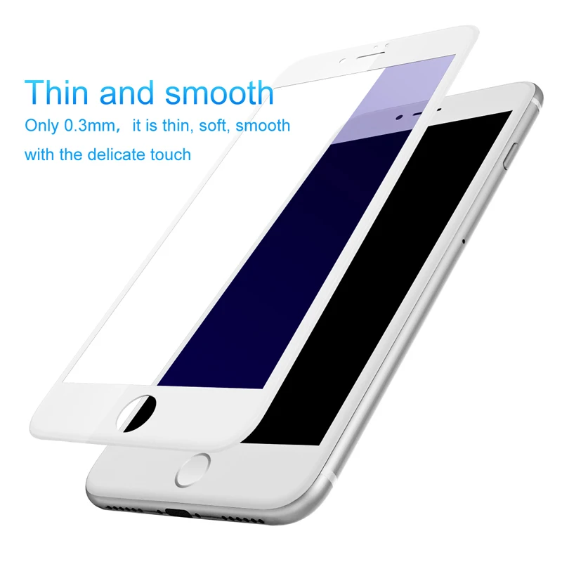 Baseus 3D PET мягкие изогнутые Edge Full Cover закаленное Стекло для iphone 7/8 плюс анти-голубой
