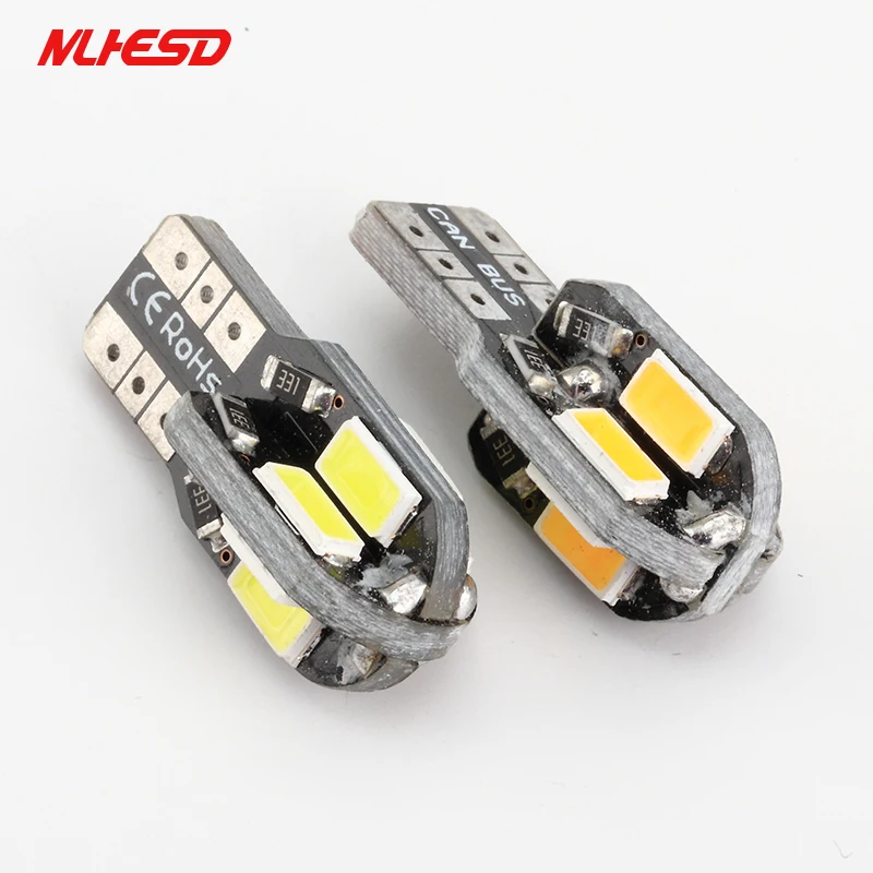 10 шт. Canbus Error Free T10 T15 W5W 194 SMD светодиодные лампы 5630 5730 t10 8 8smd 400 люмен белый 12V Авто