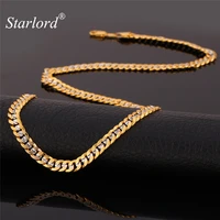 hiphop yellow gold color two tone chains for men fashion jewelry 18 22 26 6mm kpop chokerlong cuban link necklace n828