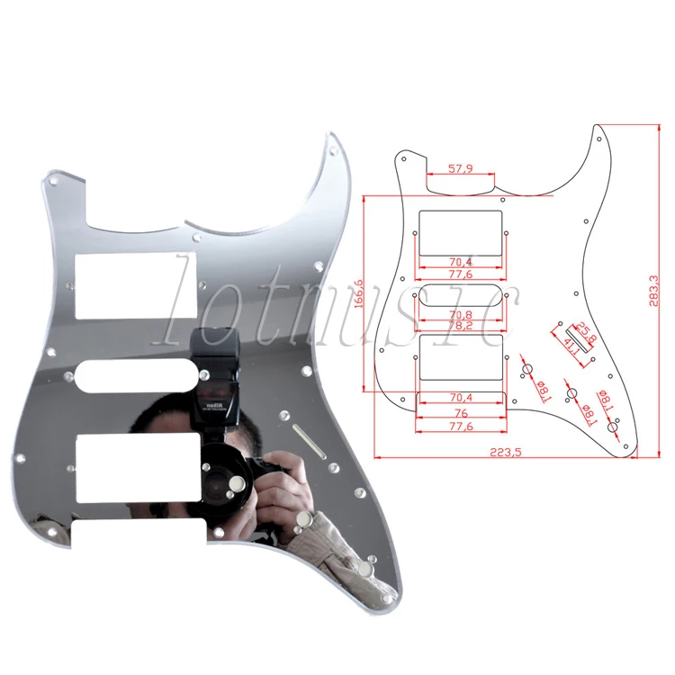 2 шт. зеркальная гитара маркер для Fender Strat Гитара Замена H S Пикапы|guitar pickguard|mirror