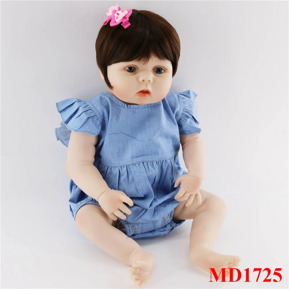 

DOLLMAI 2018 Новейшая модная Кукла Новорожденный мягкий парик Кукла Новорожденный 57 см полностью силиконовая виниловая детская живая игрушка дл...