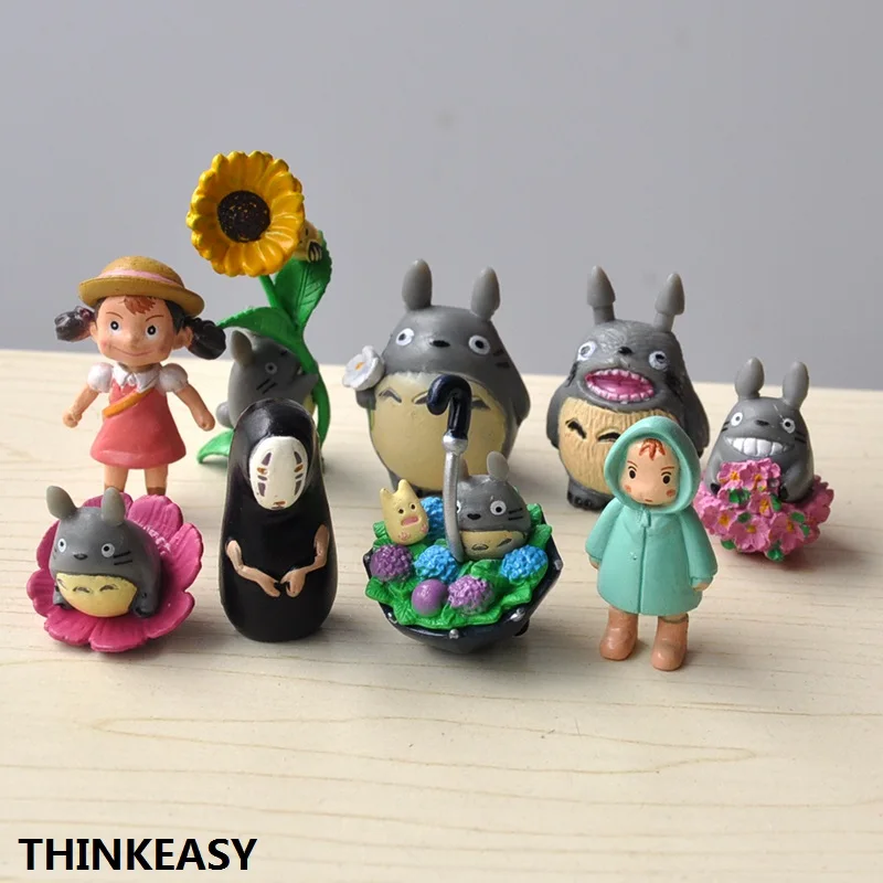 THINKEASY 9 штук Мой сосед Тоторо и пусть мой милый маленький ПВХ пони игрушки Фигурки