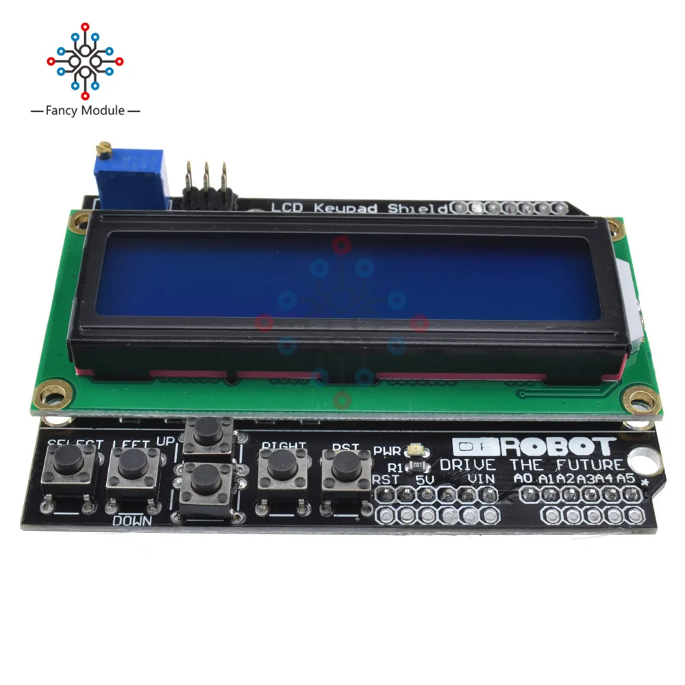 Экран с клавиатурой ЖК 1602 для Arduino ЖК-дисплей ATMEGA328 ATMEGA2560 Raspberry Pi синий экран