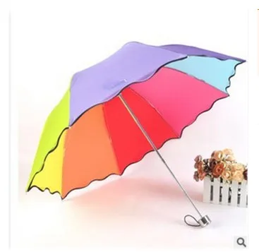 Креативный складной зонт прекрасный принцесса воланами арочный Радужный Зонт