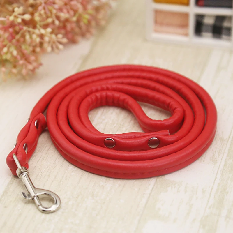 Pet Dog PU Leash Harness Puppy Useful Pets Accessories Mascotas Cachorro Red Blue Black Yellow Pink DCL008 | Дом и сад