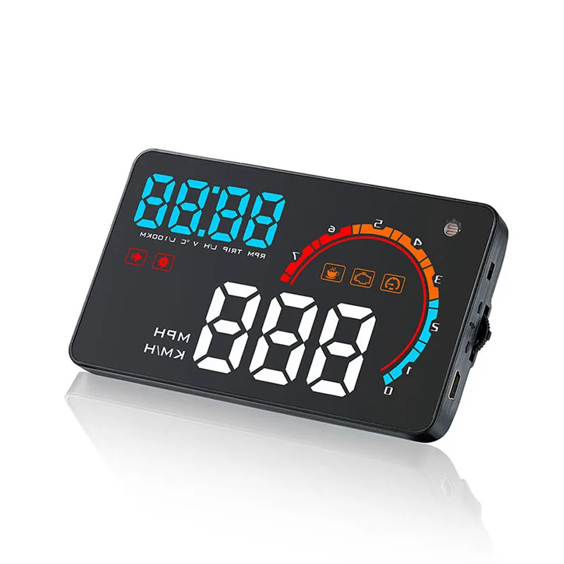 Популярные Hud A8 5 &quotCar HUD Дисплей OBD2 штекер кабеля цифровой лобовое стекло