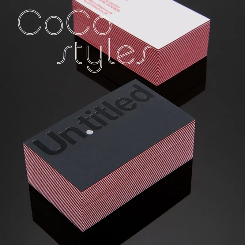 Cocostyles Индивидуальные высокого класса красочные foiling edge карты с печатью букв для