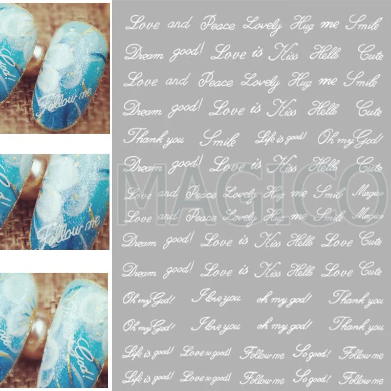 Наклейки для дизайна ногтей с черно-белыми цифрами 3 шт. | Красота и здоровье