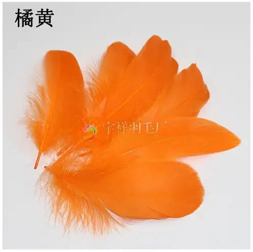 500 шт в наборе, гусиные перья, домашняя Decoration15-20cm знаменитостей, 6-8 дюймов, аксессуары, шлейф - Цвет: orange