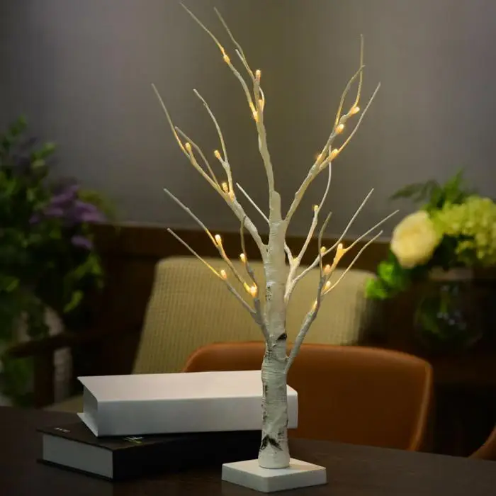 New LED Silver Birch Twig Tree Lights Warm White Lights White Branches for Christmas Home Party Wedding SF66