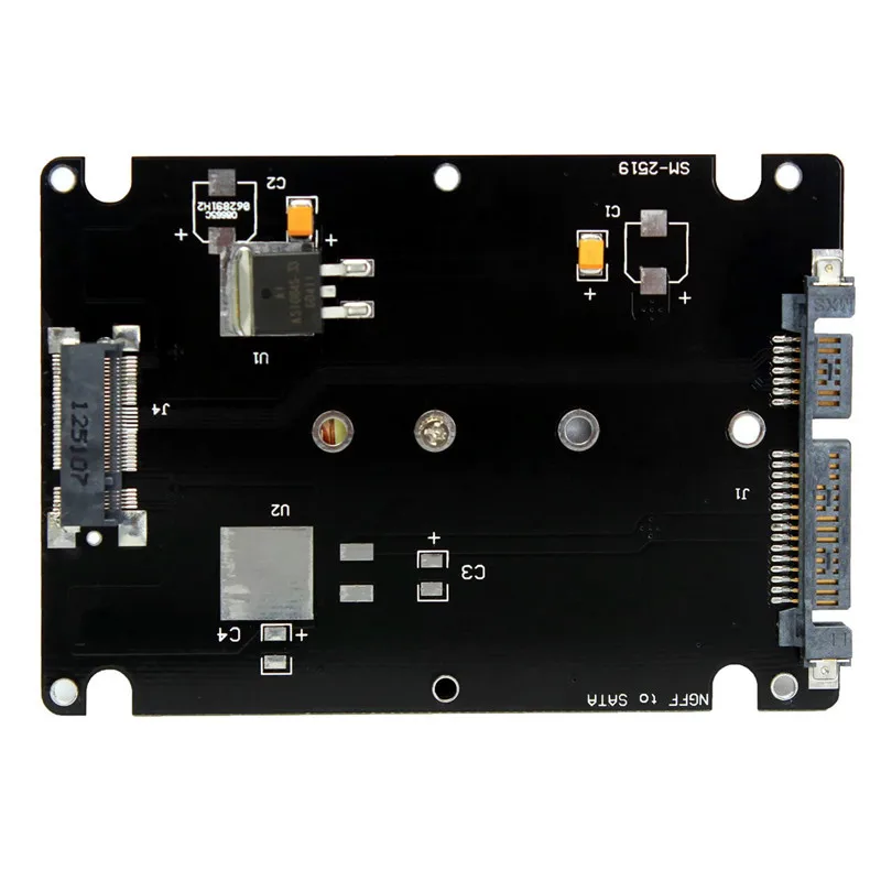 Черный металлический чехол M.2 к Sata адаптер B гнездо ключа 2 NGFF (SATA) SSD 5 SATA карта с
