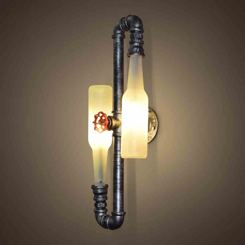 Модные Винтажные Бра в деревенском стиле настенный светильник виде бутылки пива