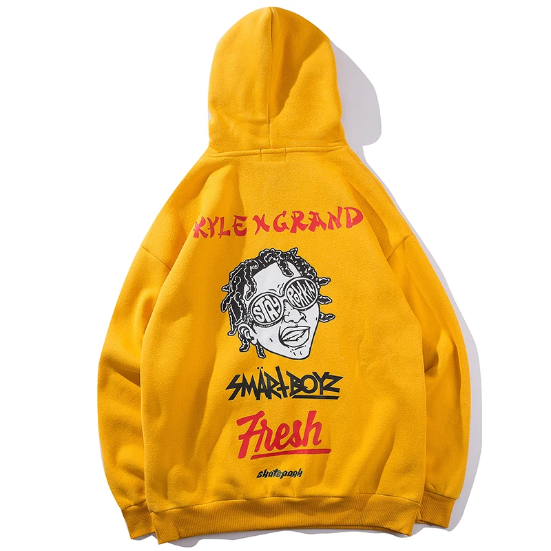 Aelfric Eden New Smart Boys Print Fleece Hooded Sweatshirt Men 2018 Winter Cotton Pullover Hoodies Harajuku Male Streetwear SP21 | Мужская