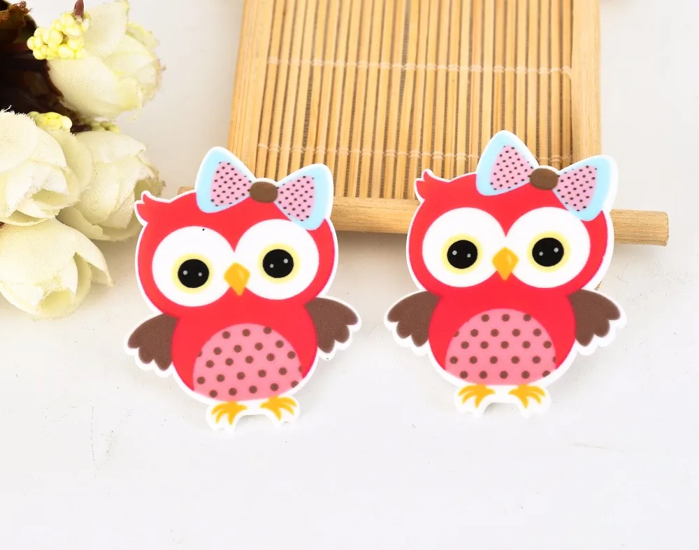 Мультфильм патч Сова Фигурка Миньоны ремесла плоское заднее украшение из смолы