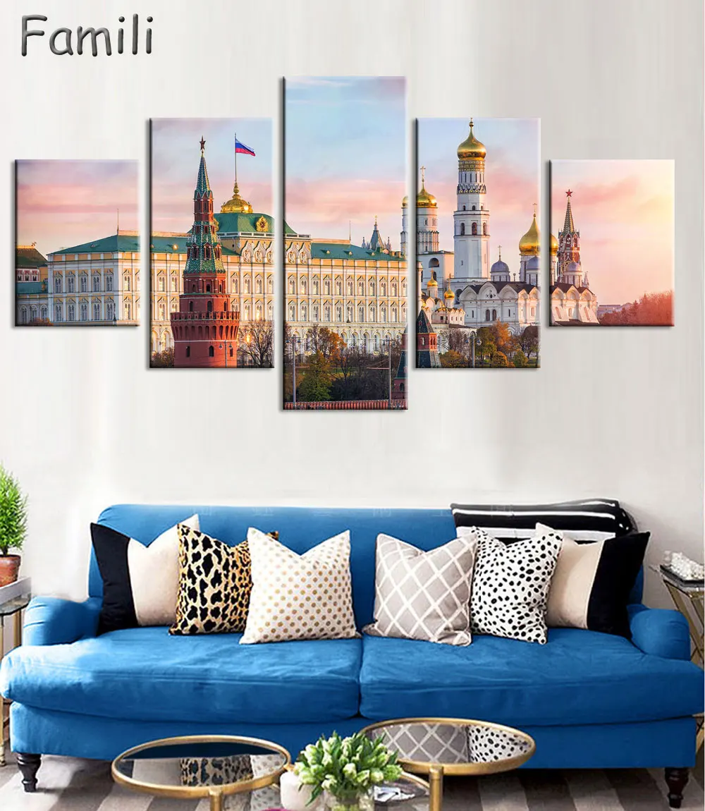 5 шт. настенный плакат для гостиной с изображением российского города | Дом и сад