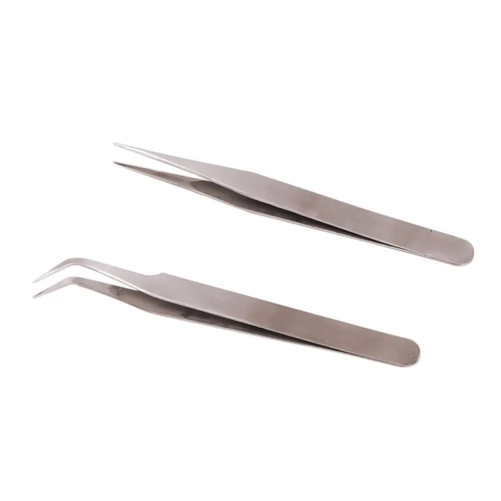 

1 pcs Nail Art Tools Nail Tweezer False Eyelash Tweezer Acrylic Gel Nail Art Rhinestones Paillette Nipper bent Picking Tool
