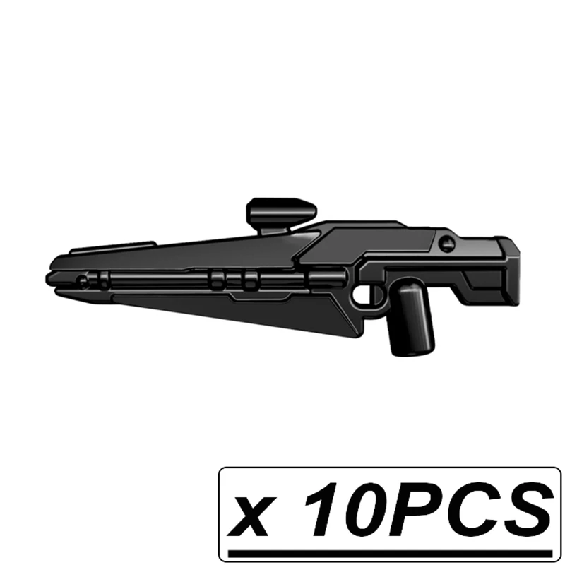 10pcs PGPJ0136 Guns Trek Halo Звёздные войны научная фантастика будущее оружие пакет для MOC части строительные блоки игрушки для детей - Цвет: 10pcs PGPJ0136