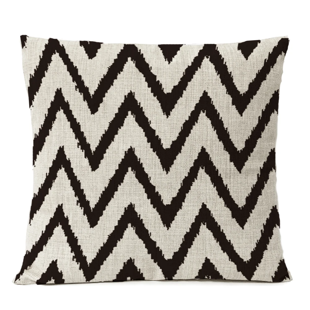 Black White Geometric Pillow Cover Bohemia Geometry Pillowcase Cushion Home Decorative Sofa Linen | Дом и сад