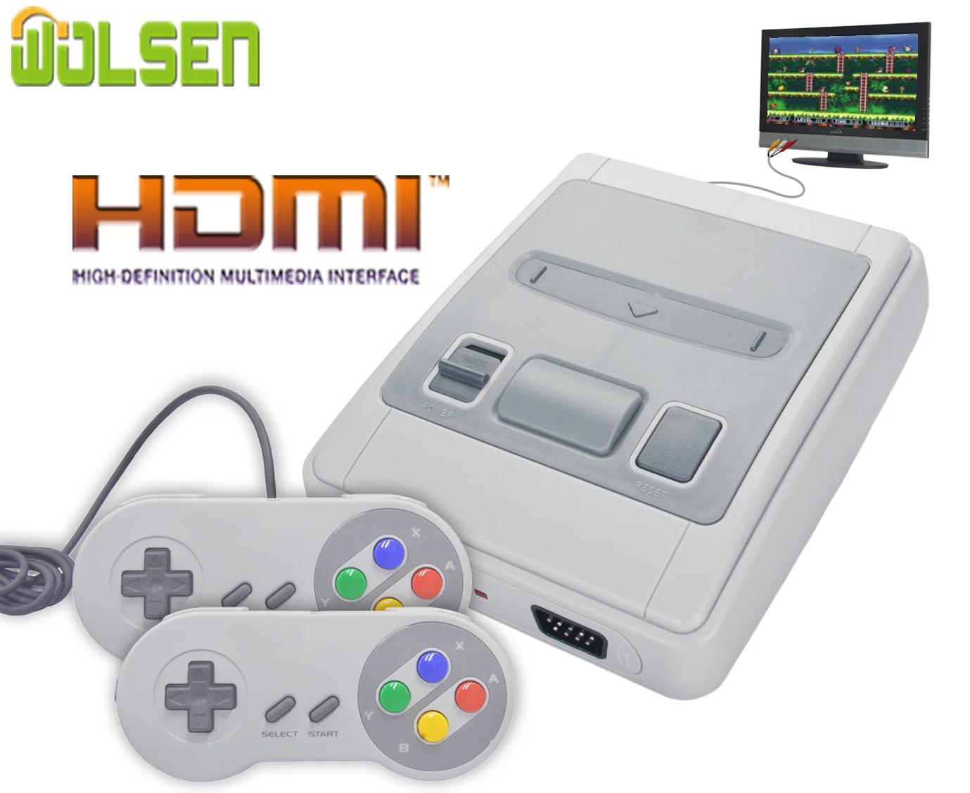 WOLSEN 8 бит HD ретро мини-видео игра портативная игровая консоль встроенный 621/620 классические игры ТВ игра с двойным проводным контроллером