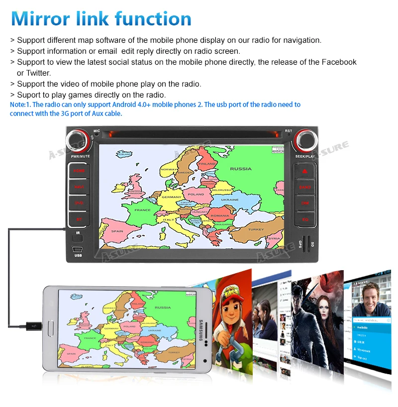 A-Sure 6,2 ''2 Din Авто радио gps Navi для KIA Carens Carnival Rio SPORTAGE SORENTO CERATO Optima Ceed 2008 Picanto Spectra