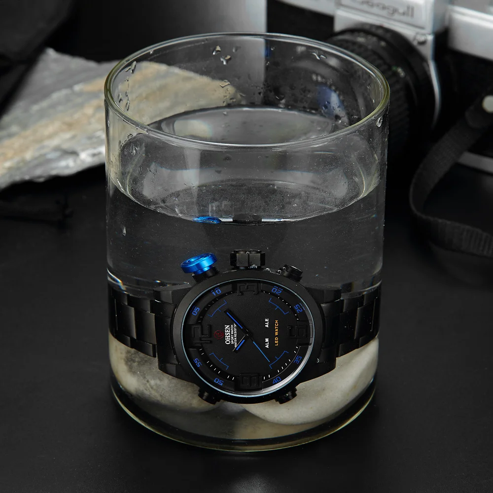 Часы наручные OHSEN Мужские кварцевые электронные оригинальные брендовые цифровые