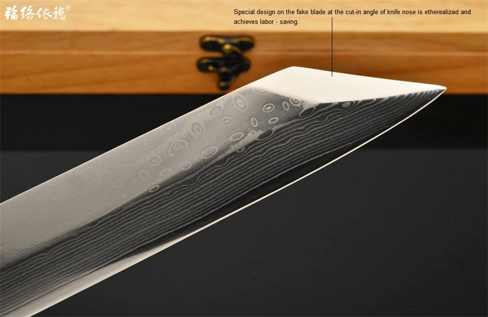 10,5 ''Kiritsuke дамасский нож кухонный японский VG10 Дамасская сталь Япония поднос для суши и сашими рыба лосось нож для филеровки 2.2.2W